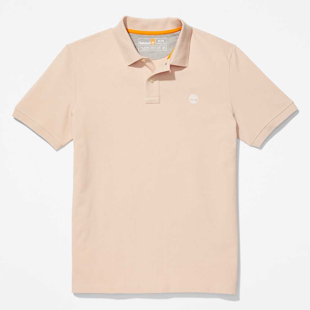 Light Pink Men's Timberland Millers River Polo Shirts | Israel-6429780