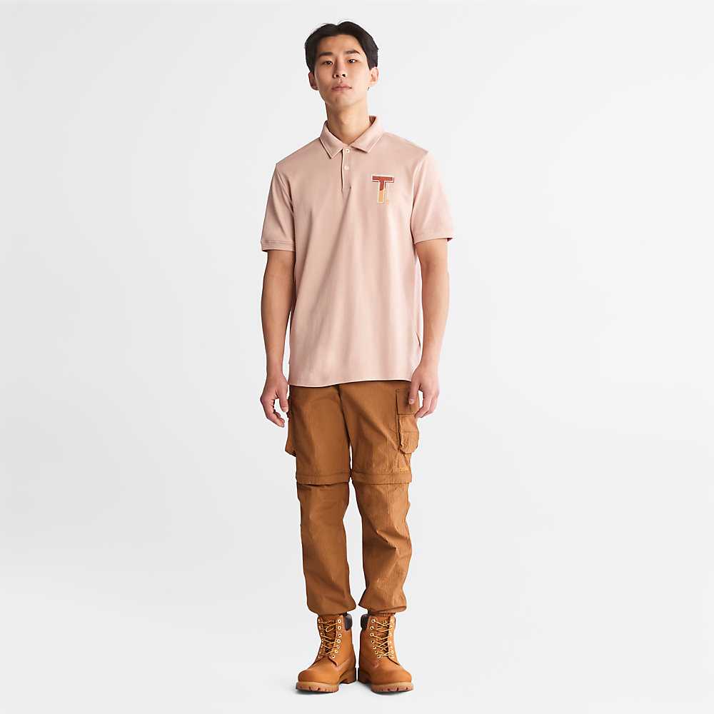 Light Pink Men's Timberland TimberFresh™ Polo Shirts | Israel-7165029