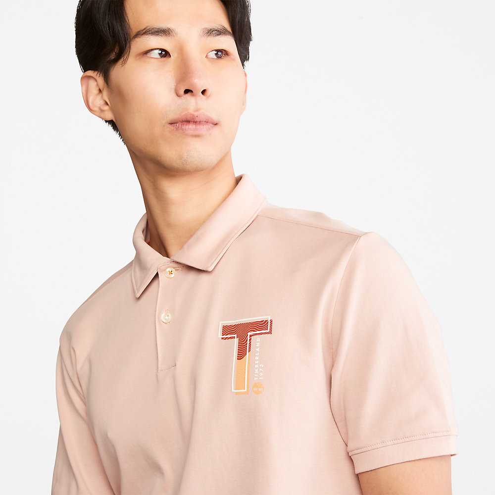 Light Pink Men's Timberland TimberFresh™ Polo Shirts | Israel-7165029