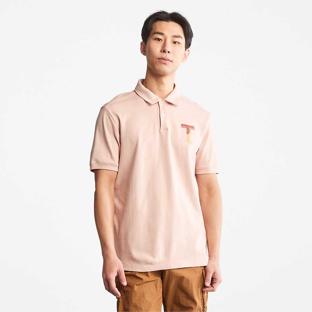 Light Pink Men\'s Timberland TimberFresh™ Polo Shirts | Israel-7165029