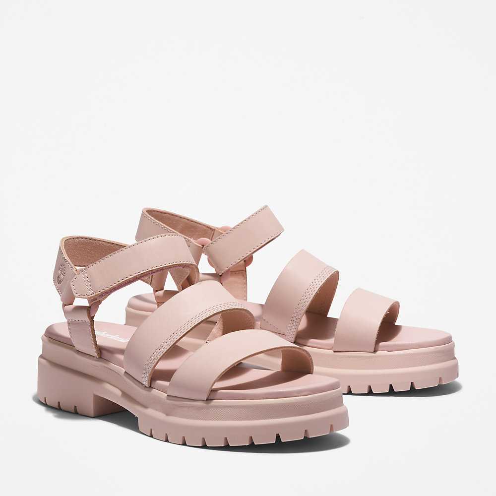 Light Pink Women's Timberland London Vibe Sandals | Israel-1486270