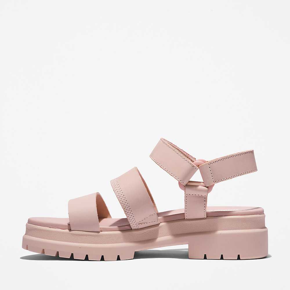 Light Pink Women's Timberland London Vibe Sandals | Israel-1486270