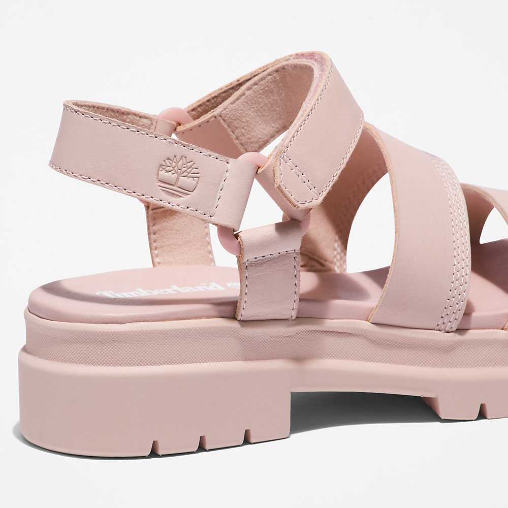 Light Pink Women's Timberland London Vibe Sandals | Israel-1486270