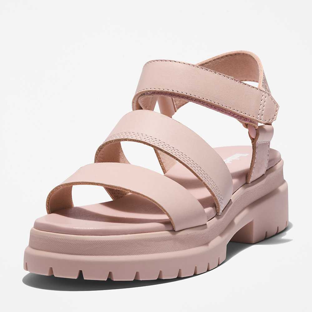 Light Pink Women's Timberland London Vibe Sandals | Israel-1486270