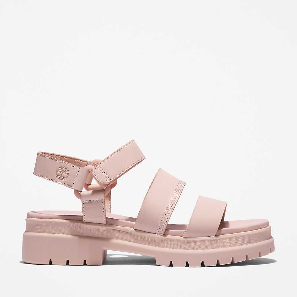 Light Pink Women\'s Timberland London Vibe Sandals | Israel-1486270