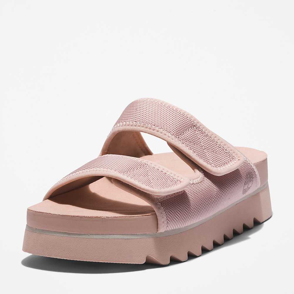 Light Pink Women's Timberland Santa Monica Sunrise Sandals | Israel-6059821