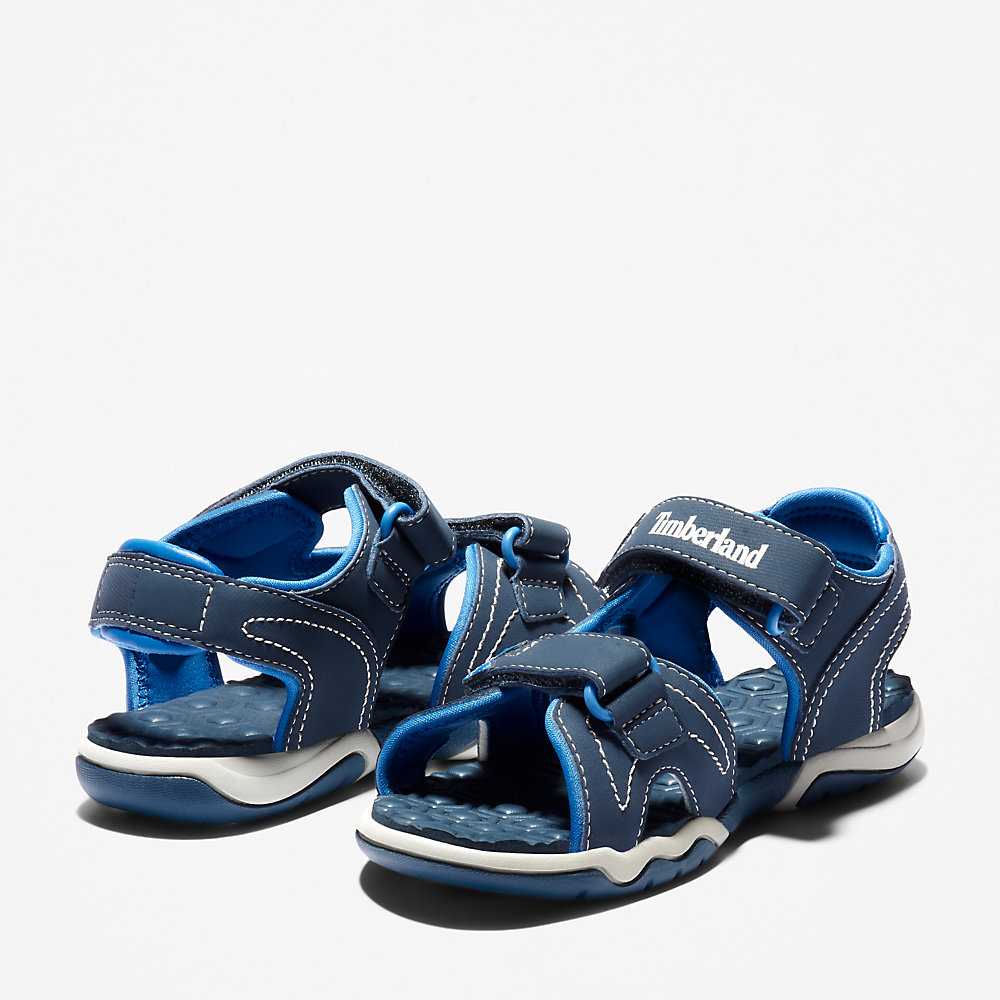 Navy/Blue Kids' Timberland Adventure Seeker Sandals | Israel-4219649