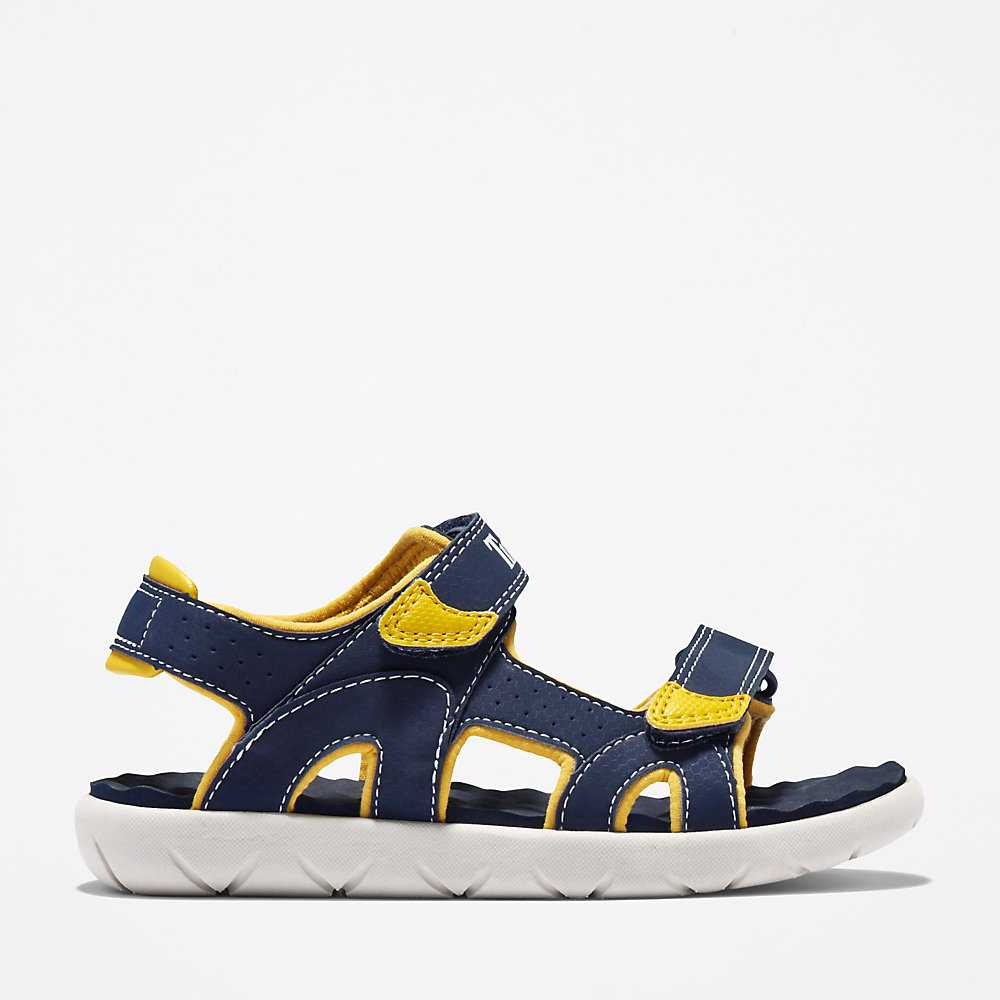 Navy Kids\' Timberland Perkins Row Sandals | Israel-4219591