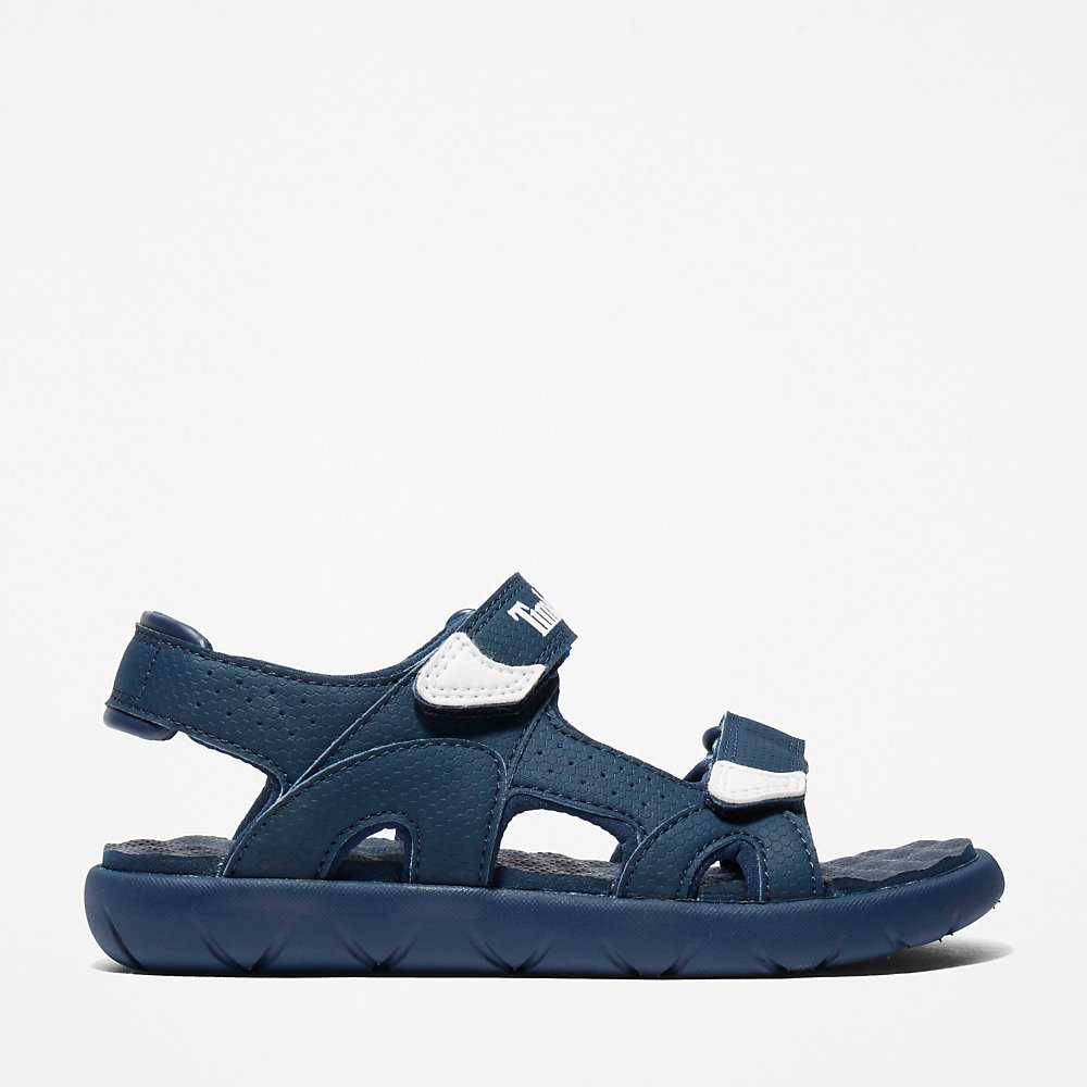 Navy Kids\' Timberland Perkins Row Sandals | Israel-4819560