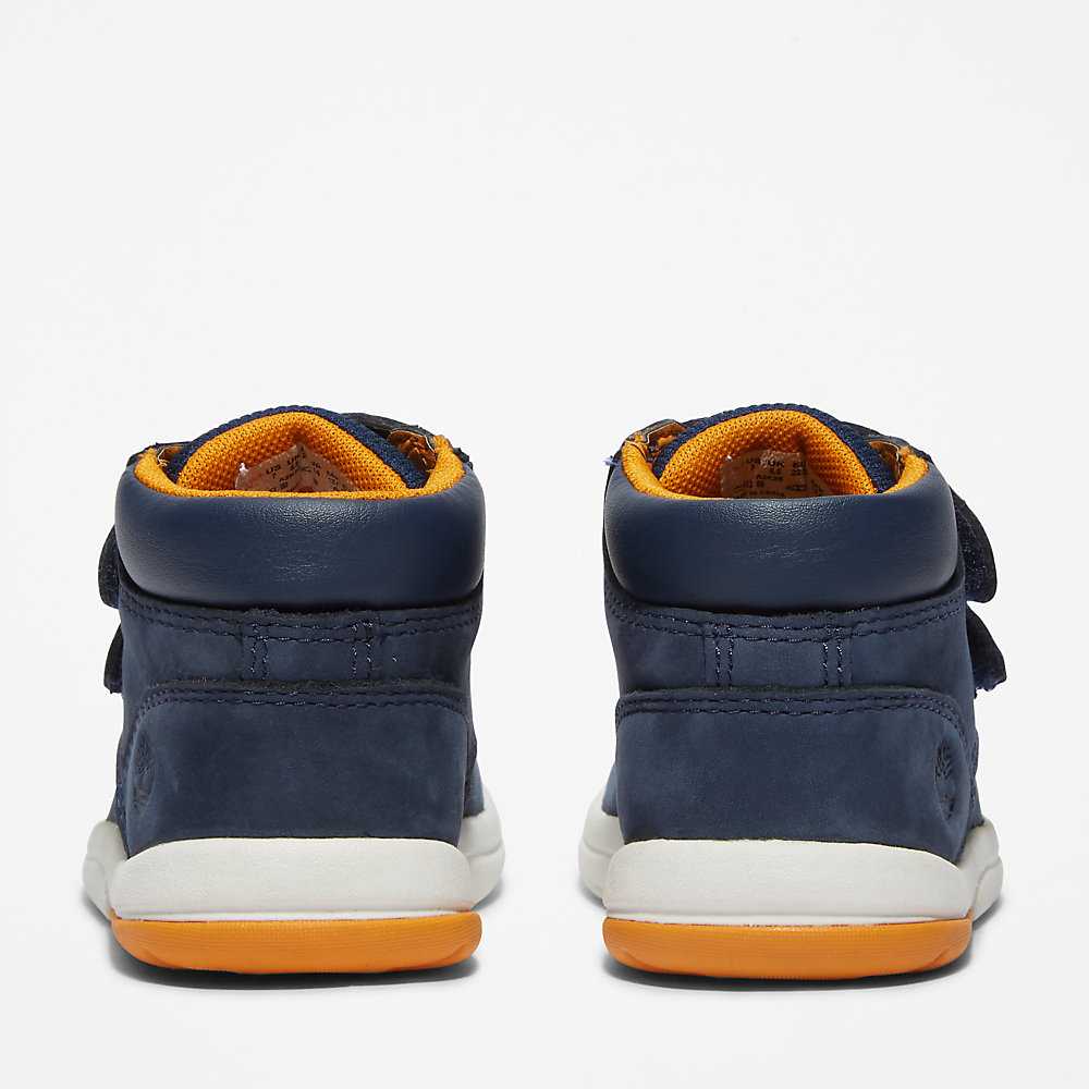 Navy Kids' Timberland Tracks Velcro Chukka Boots | Israel-4219560