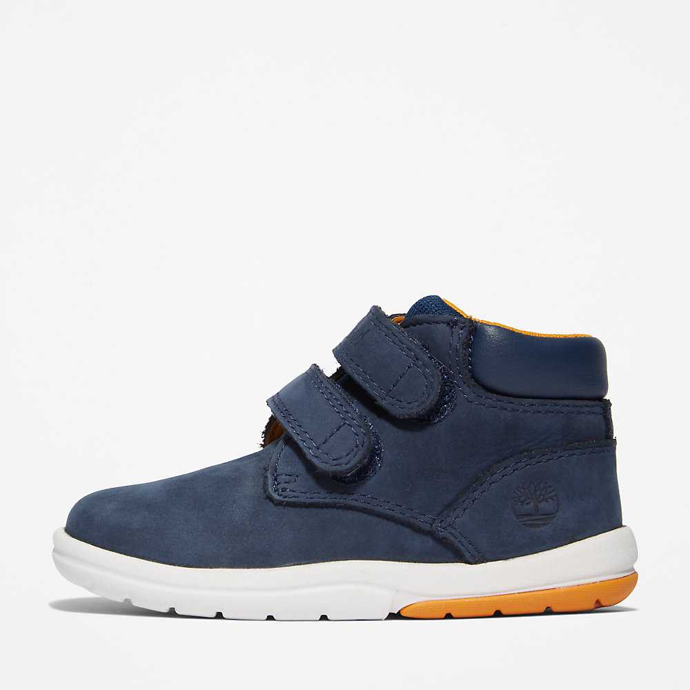 Navy Kids' Timberland Tracks Velcro Chukka Boots | Israel-4219560