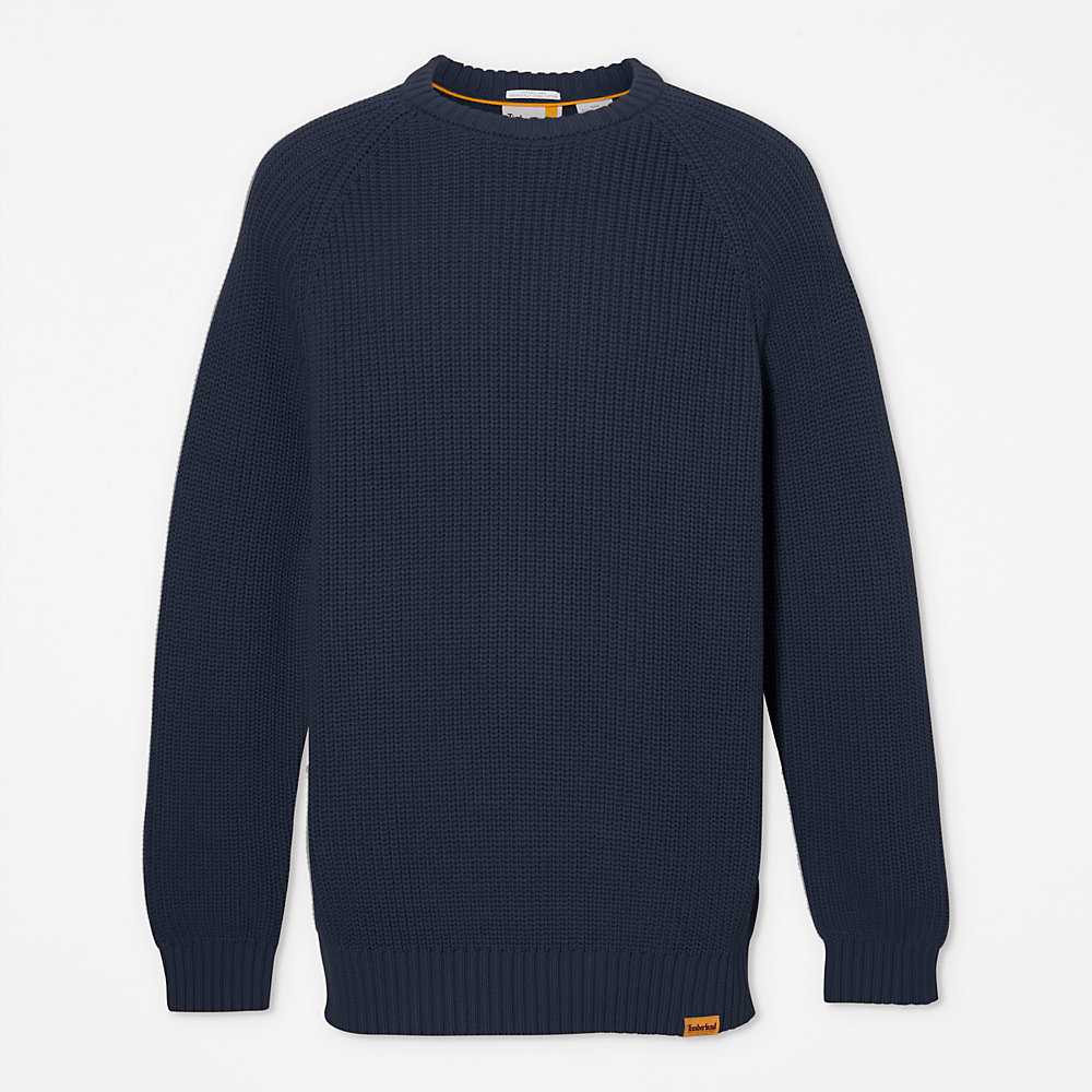 Navy Men's Timberland Beards Brook Sweaters | Israel-0184297