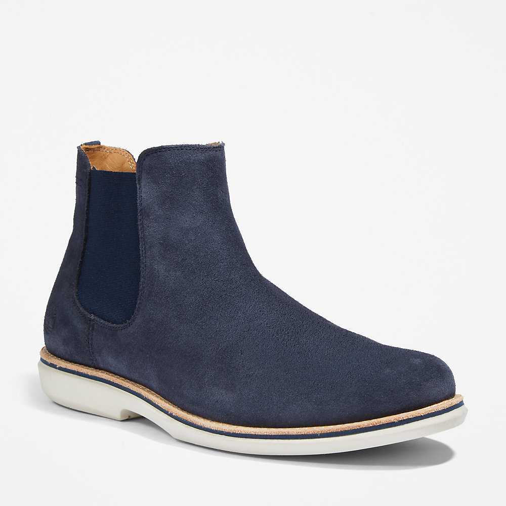 Navy Men's Timberland City Groove Chelsea Boots | Israel-6295813