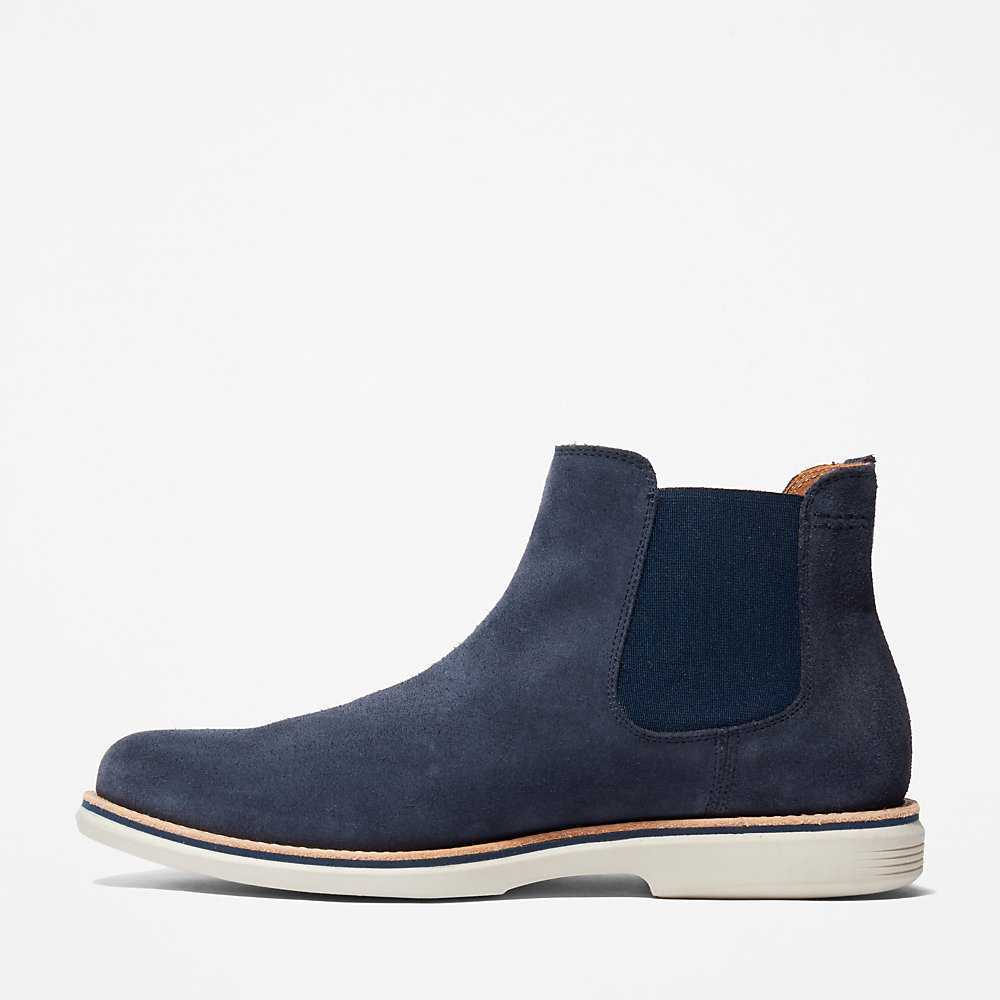 Navy Men's Timberland City Groove Chelsea Boots | Israel-6295813