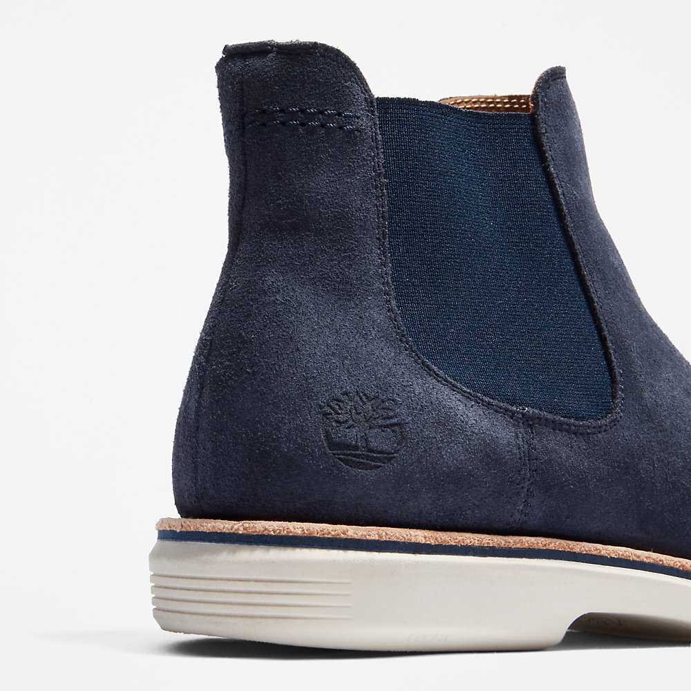 Navy Men's Timberland City Groove Chelsea Boots | Israel-6295813