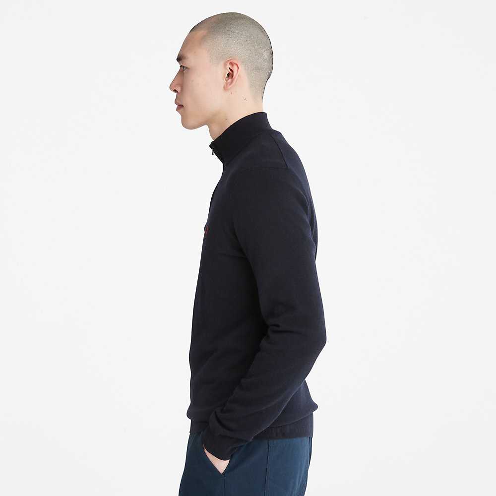 Navy Men's Timberland Cohas Sweaters | Israel-6321597