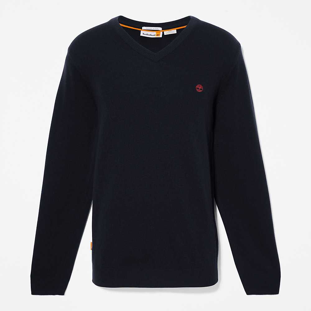 Navy Men's Timberland Cohas Sweaters | Israel-7248095