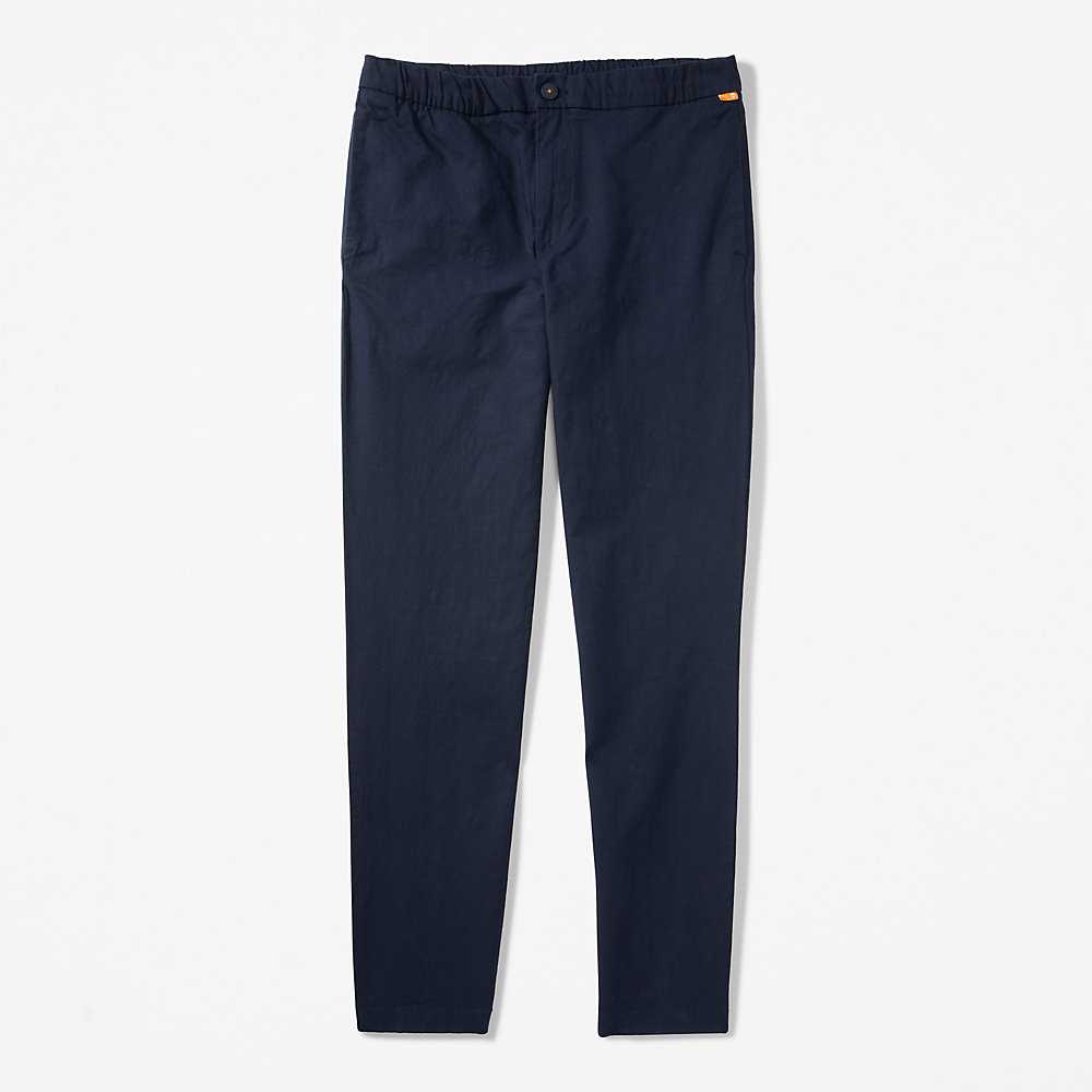 Navy Men's Timberland Cotton Jogger | Israel-9135086