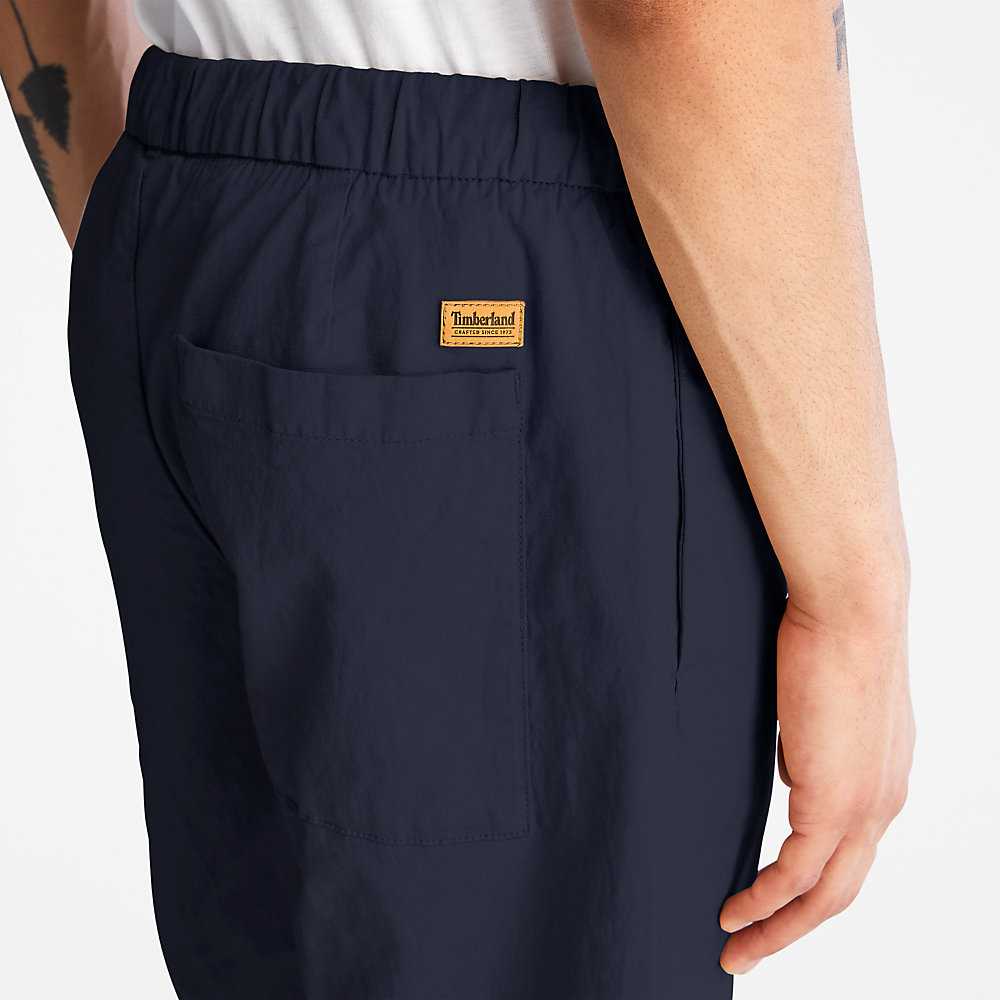 Navy Men's Timberland Cotton Shorts | Israel-6102379