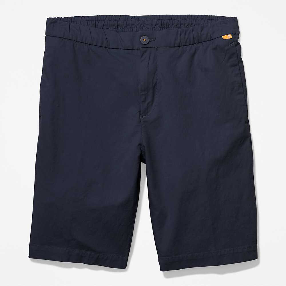 Navy Men's Timberland Cotton Shorts | Israel-6102379