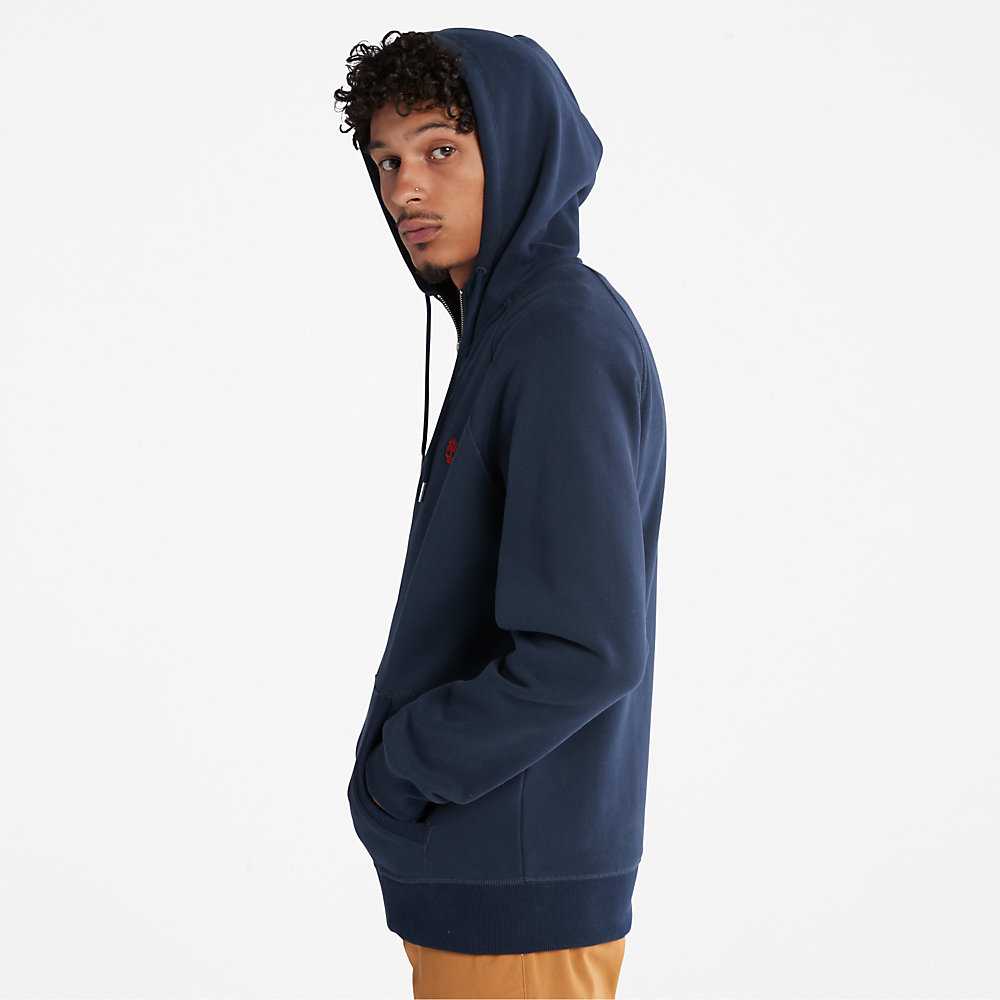 Navy Men's Timberland Exeter River Hoodie | Israel-1954327