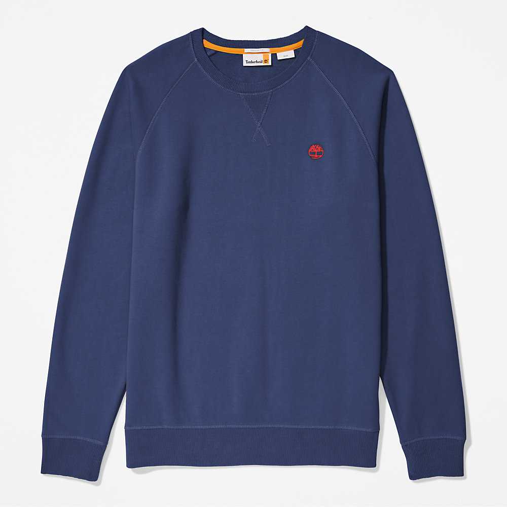 Navy Men's Timberland Exeter River Sweatshirt | Israel-1527489