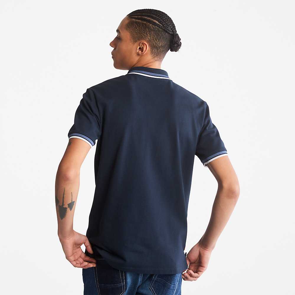 Navy Men's Timberland Millers River Polo Shirts | Israel-0354196