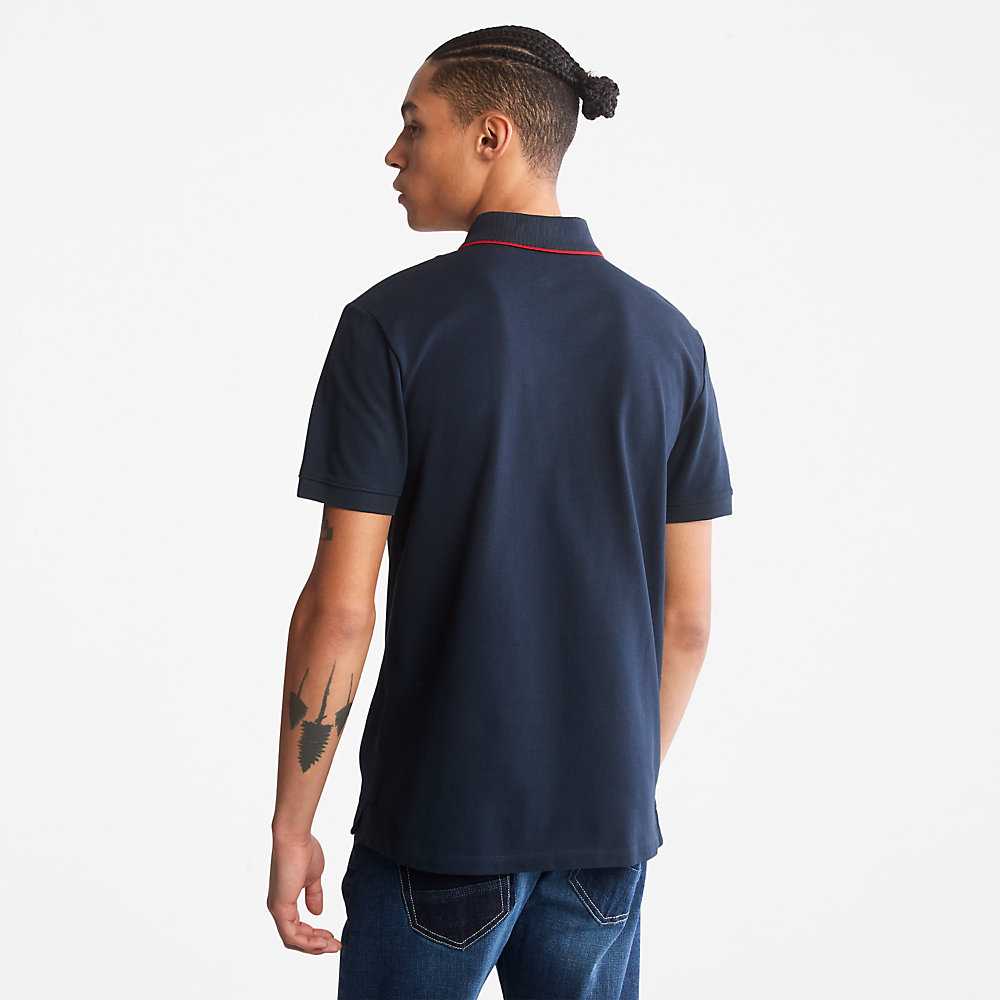 Navy Men's Timberland Millers River Polo Shirts | Israel-6304927