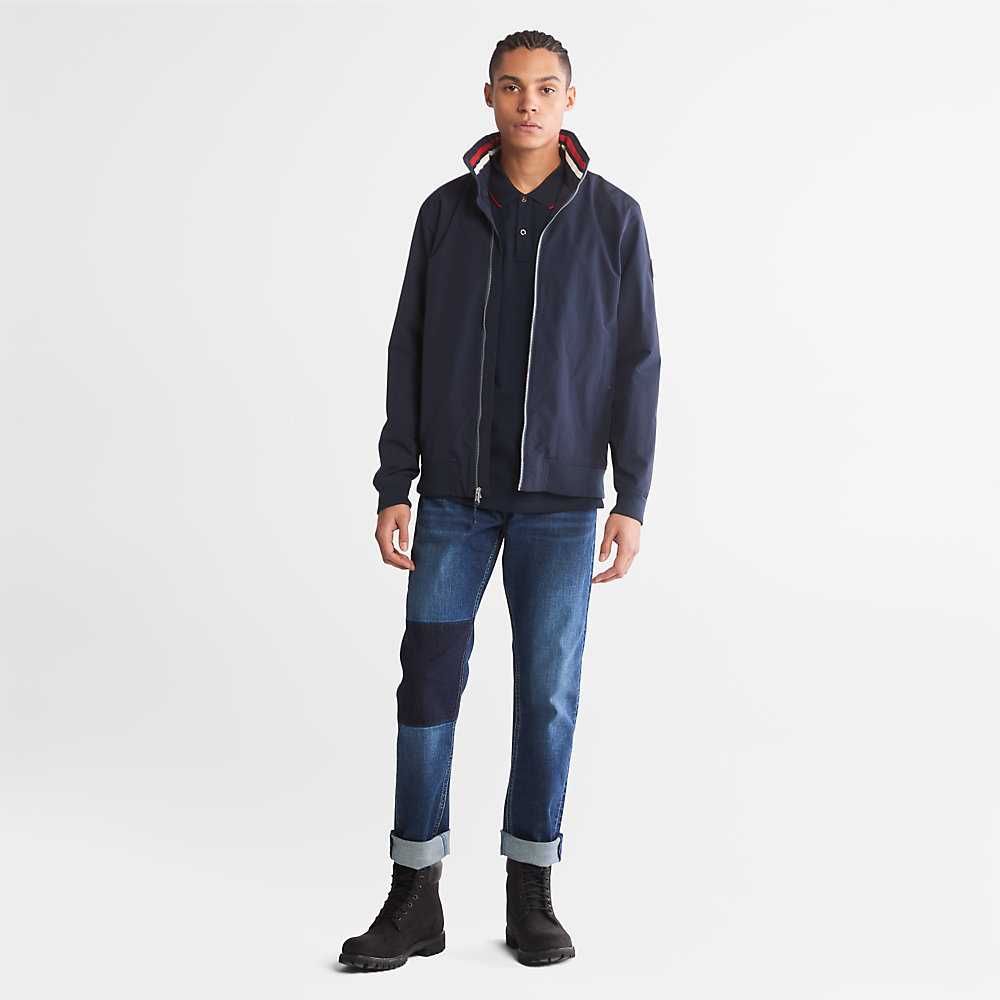 Navy Men's Timberland Mount Lafayette Bomber Jacket | Israel-3816027