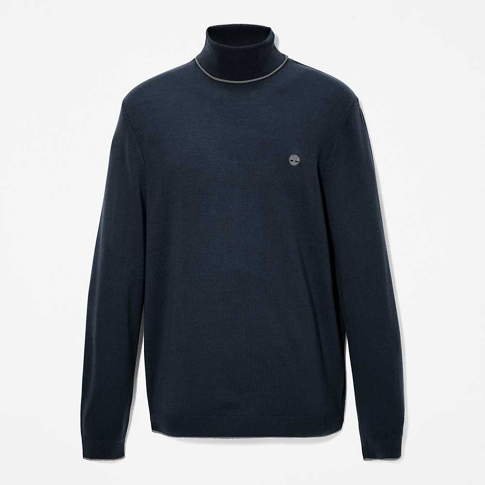 Navy Men's Timberland Nissitissit River Sweaters | Israel-4028136