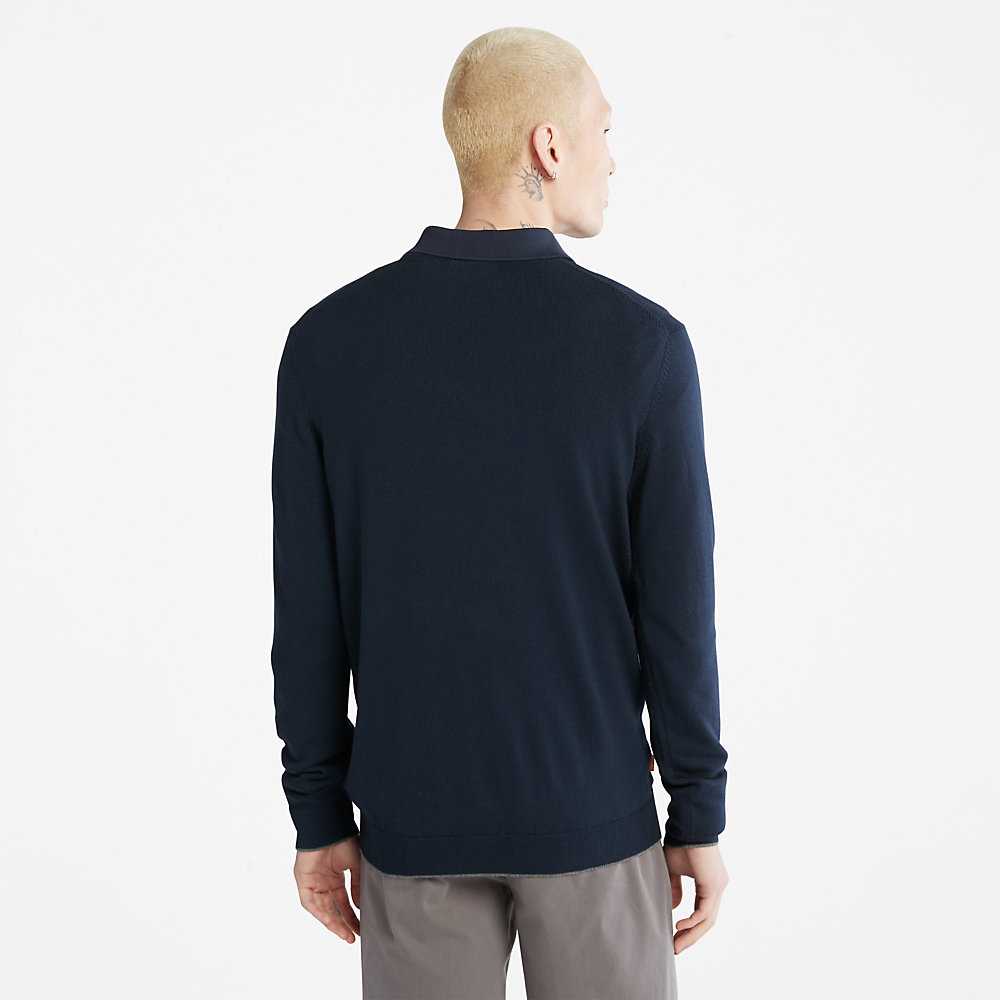 Navy Men's Timberland Nissitissit River Sweaters | Israel-9425736