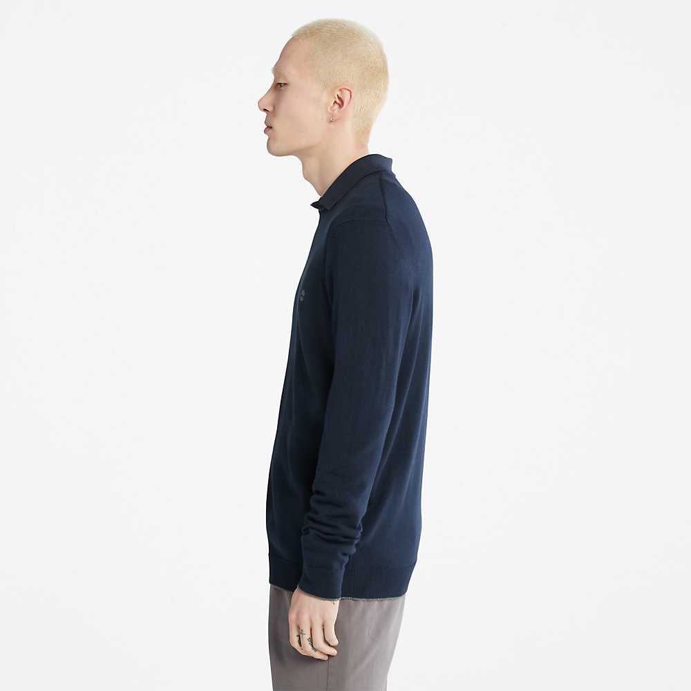 Navy Men's Timberland Nissitissit River Sweaters | Israel-9425736