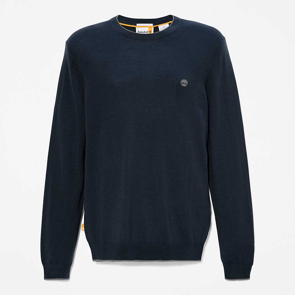 Navy Men's Timberland Nissitissit River Sweaters | Israel-9425736