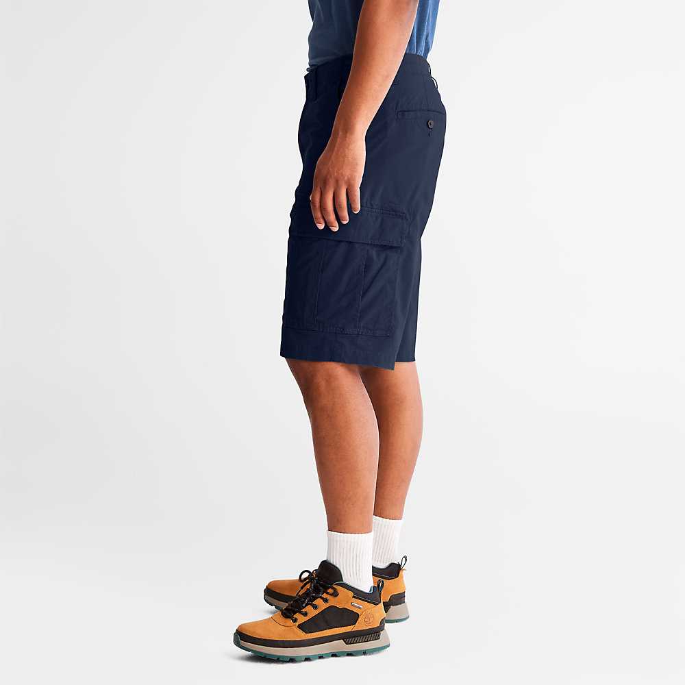 Navy Men's Timberland Poplin Cargo Shorts | Israel-5823971