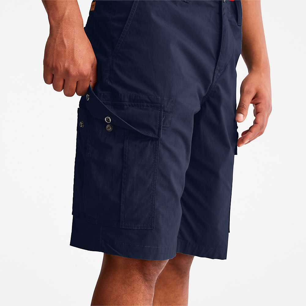 Navy Men's Timberland Poplin Cargo Shorts | Israel-5823971