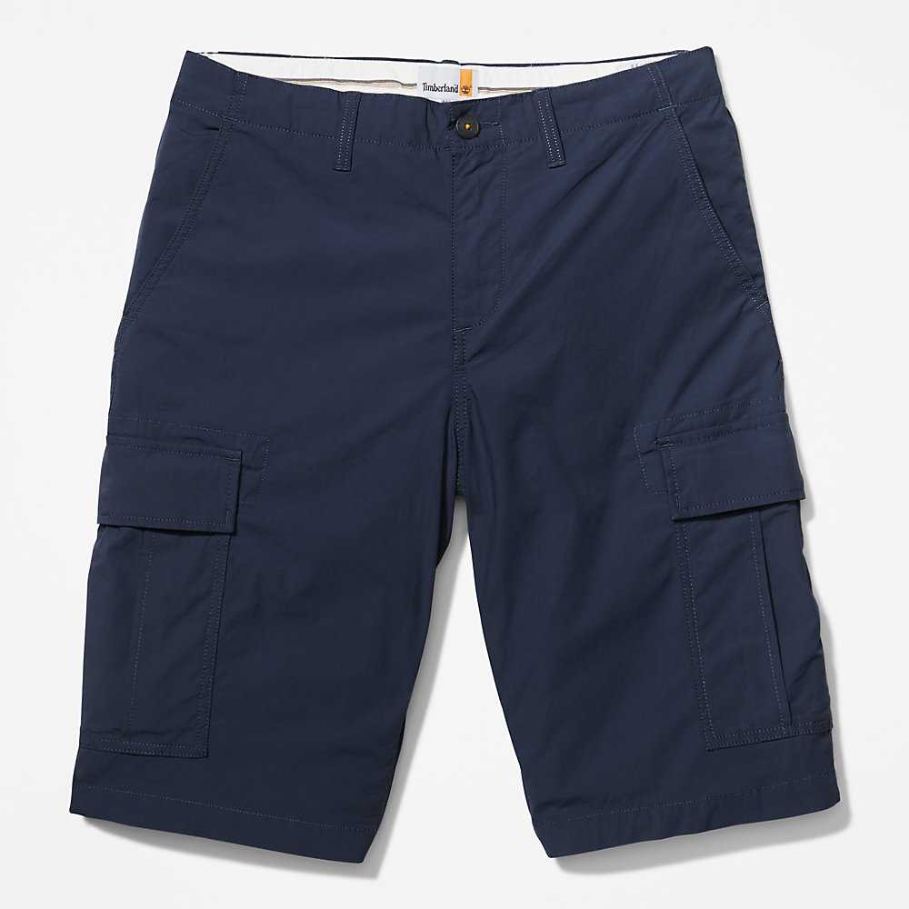 Navy Men's Timberland Poplin Cargo Shorts | Israel-5823971