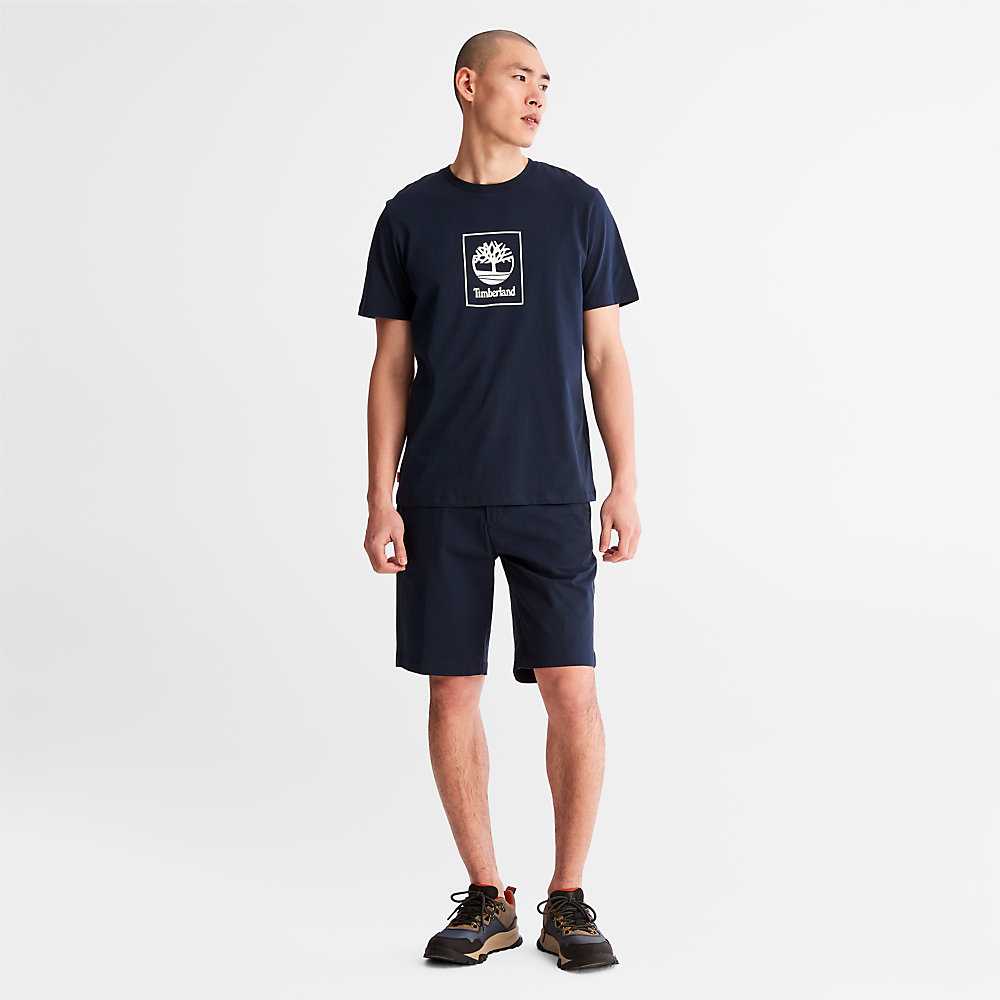 Navy Men's Timberland Squam Lake Shorts | Israel-6792184