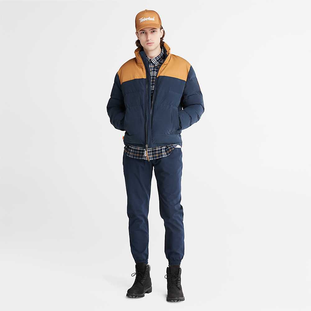 Navy Men's Timberland Welch Mountain Down Jackets | Israel-2769308