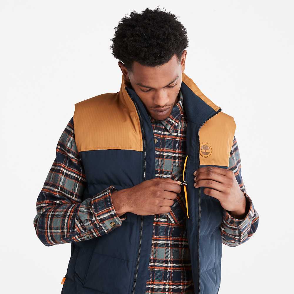 Navy Men's Timberland Welch Mountain Vest | Israel-8790165