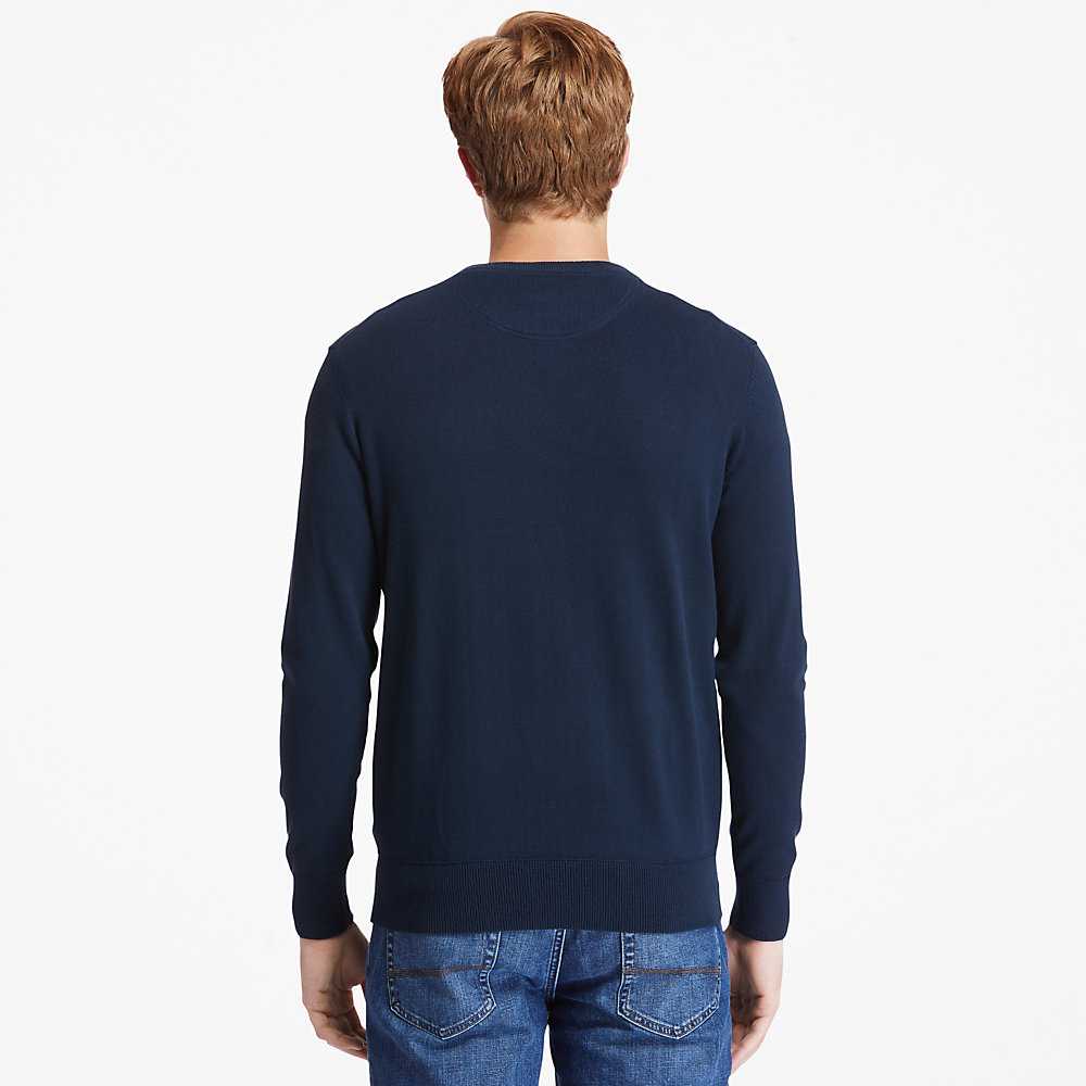 Navy Men's Timberland Williams River Sweaters | Israel-0697231