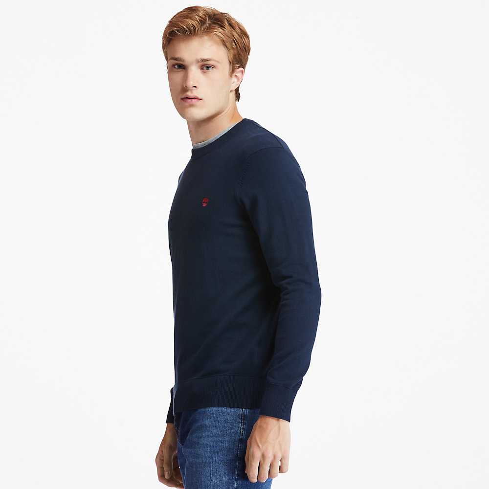 Navy Men's Timberland Williams River Sweaters | Israel-0697231