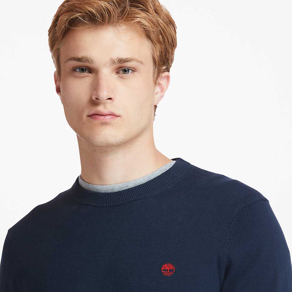 Navy Men's Timberland Williams River Sweaters | Israel-0697231