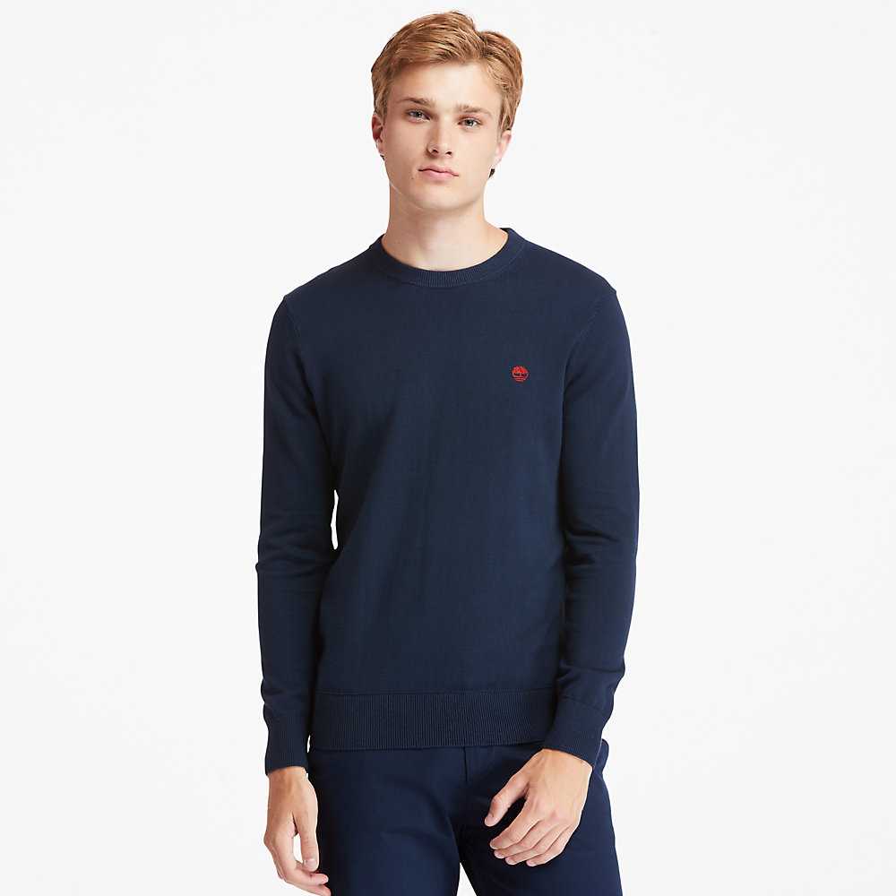 Navy Men's Timberland Williams River Sweaters | Israel-0697231