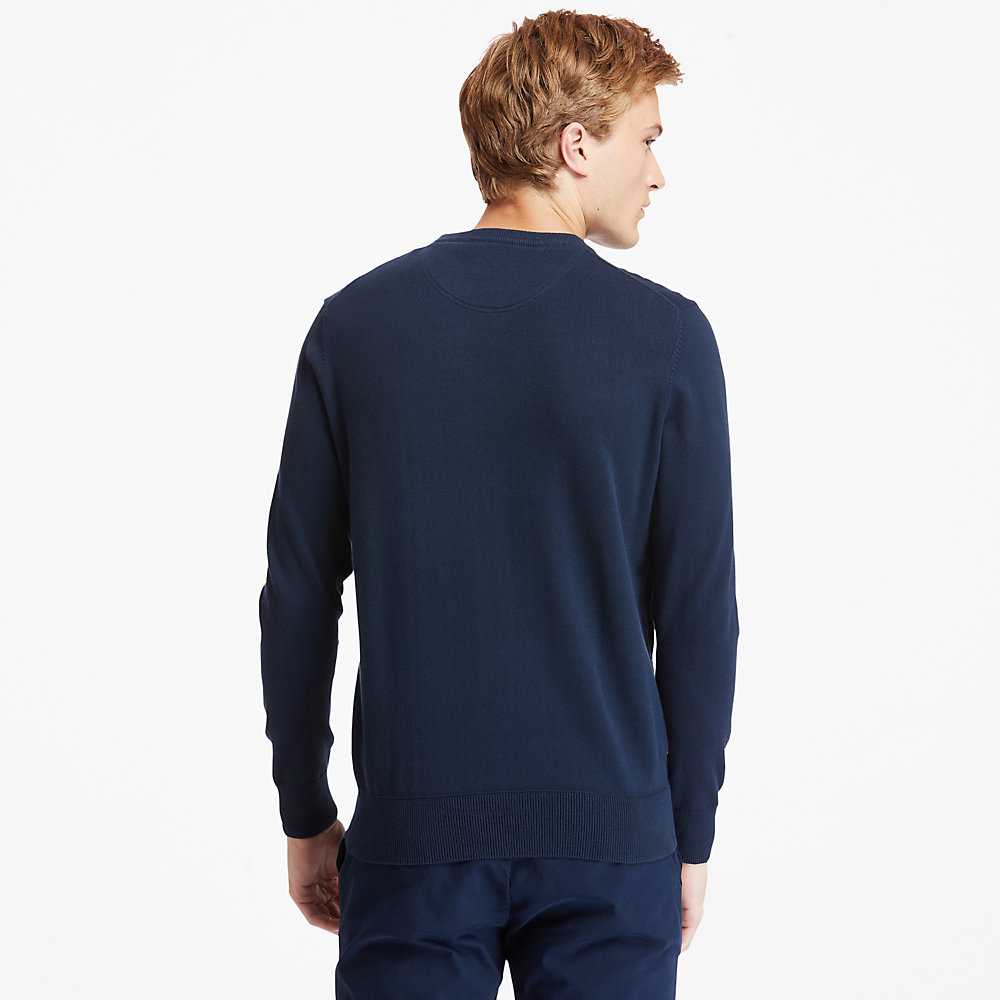 Navy Men's Timberland Williams River Sweaters | Israel-0697231