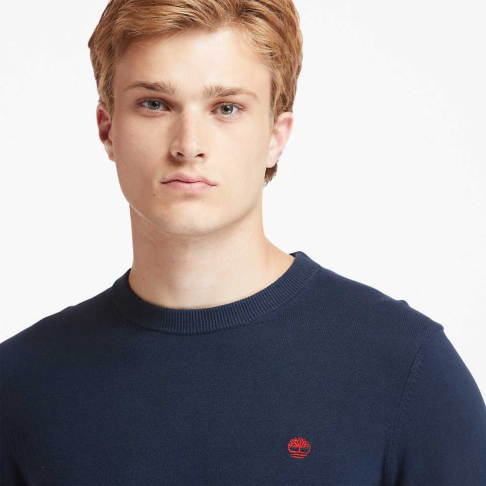 Navy Men's Timberland Williams River Sweaters | Israel-0697231