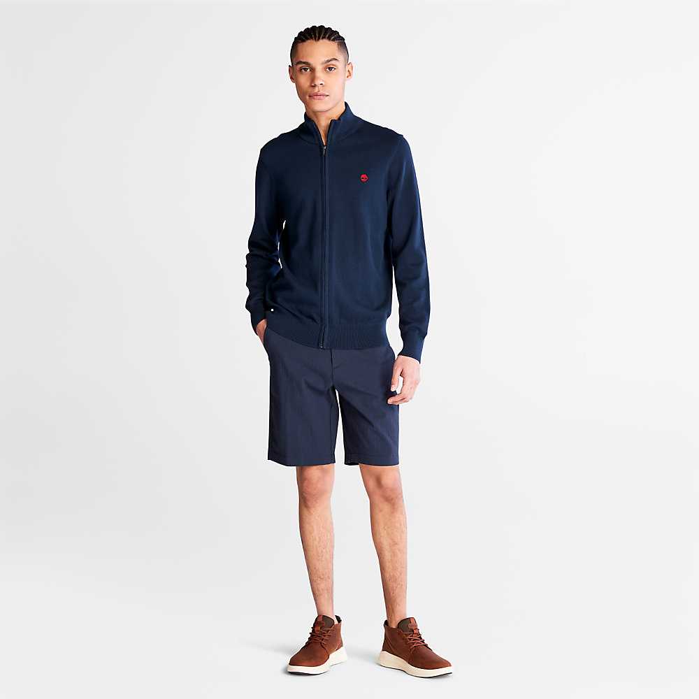 Navy Men's Timberland Williams River Sweaters | Israel-2617480