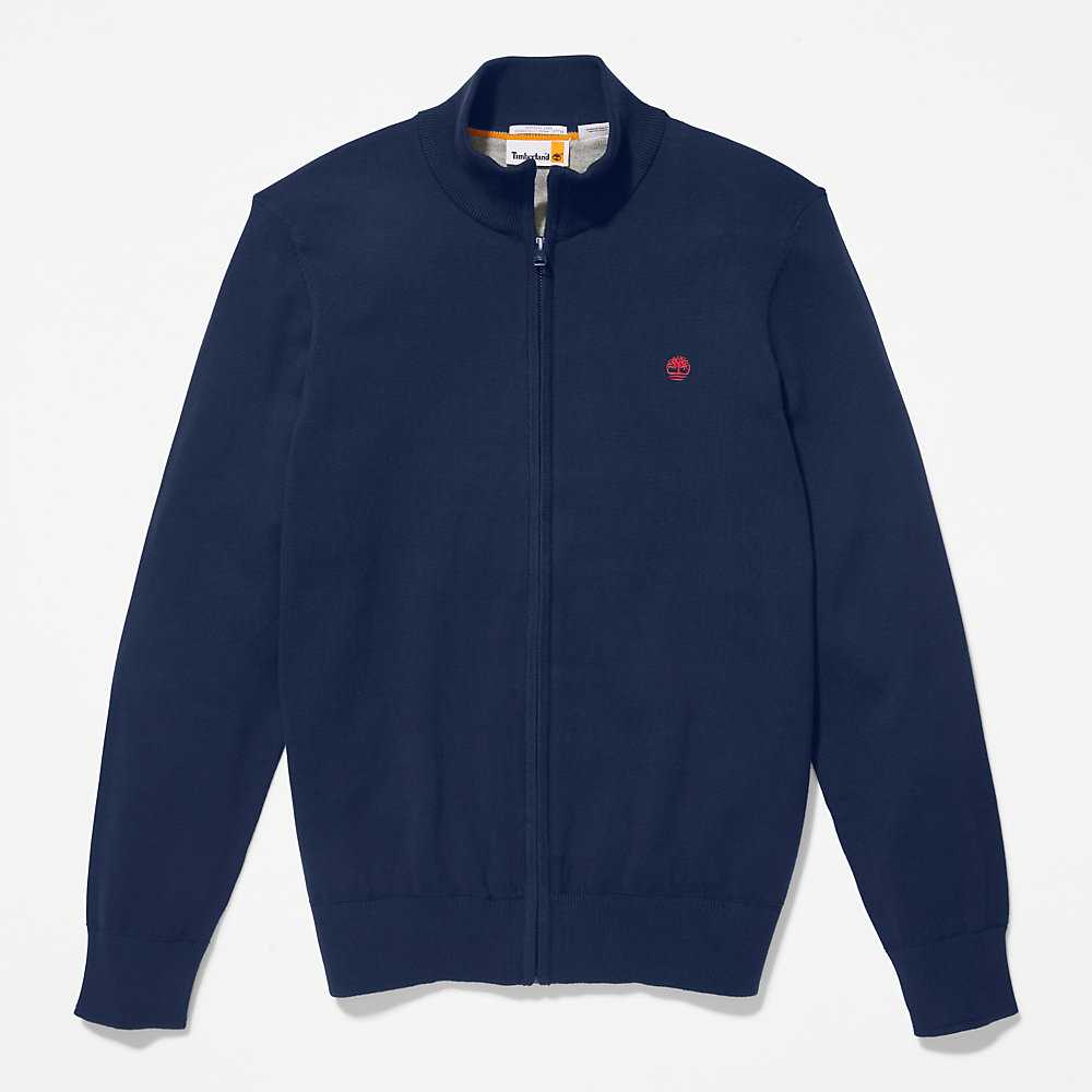 Navy Men's Timberland Williams River Sweaters | Israel-2617480