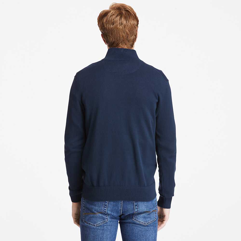 Navy Men's Timberland Williams River Sweaters | Israel-6541802