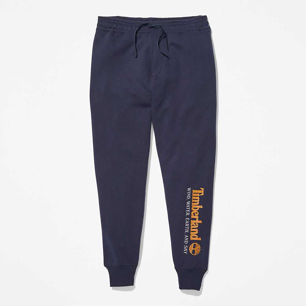 Navy Men's Timberland Wind Water Earth And Sky Sweatpants | Israel-9128603