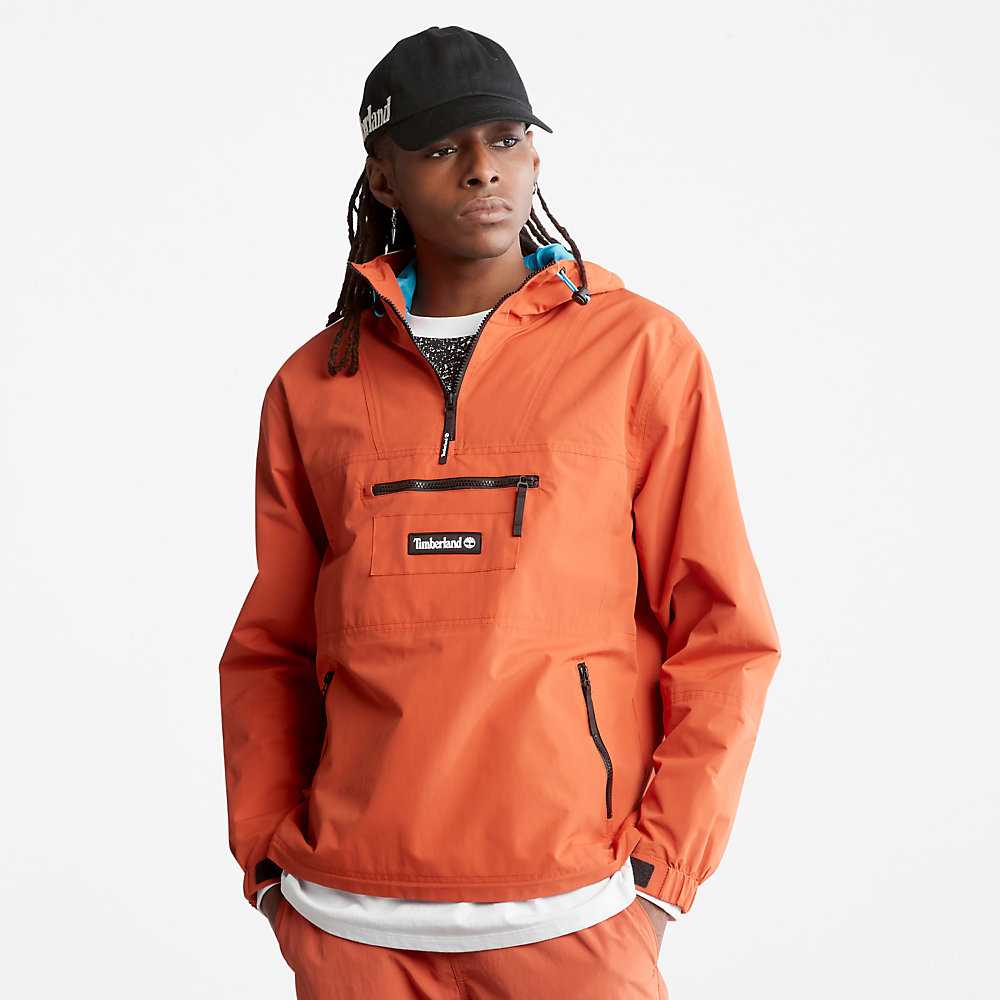 Orange Men\'s Timberland All Gender Outdoor Archive Windbreaker | Israel-6901248